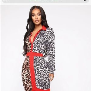 Fashion Nova - Dangerous Lover Leopard Midi Dress